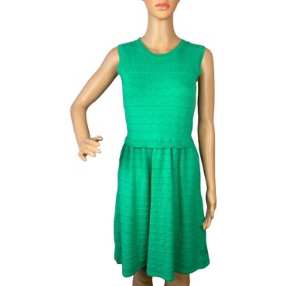 Cynthia Rowley Jade Green Sleeveless Textured Knit Sweater Dress - Size L - Picture 8 of 8
